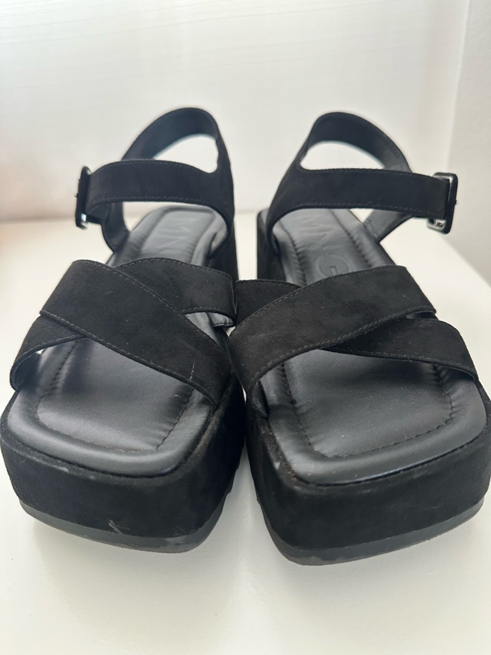 Mango Black Platform Sandals EU 36 / US 6 | Chunky Heel | Gently Worn - Picture 9 of 9